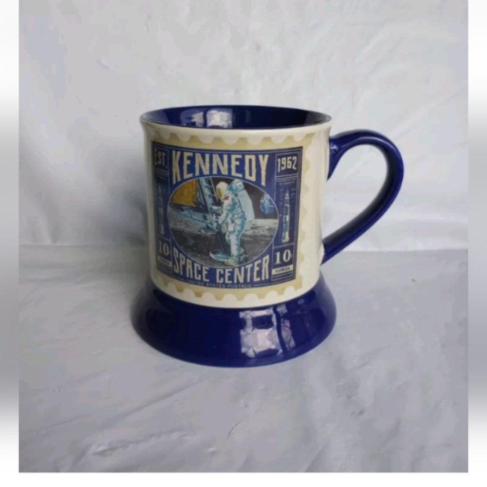 Kennedy Space Center 10c Commerative Stamp Souvenier Mug